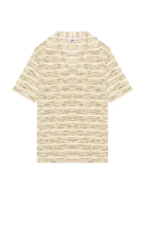 Krost Multi-Color Striped Knit Polo | Thumbnail 4