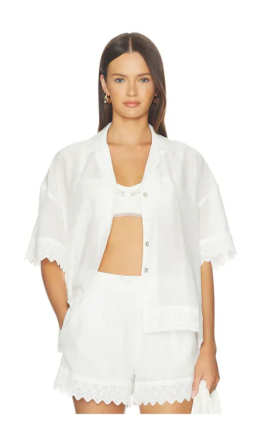 Pistola Maliah Silk Blend Camp Shirt | Image 1 Pistola Maliah Silk Blend Camp Shirt | Image 1