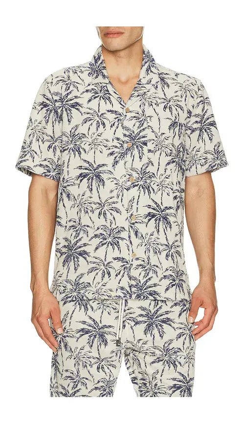 Faherty Short Sleeve Cabana Towel Terry Shirt | Image 1 Faherty Short Sleeve Cabana Towel Terry Shirt | Image 1
