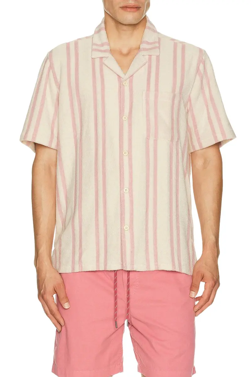 Short Sleeve Cabana Towel Terry Shirt Short Sleeve Cabana Towel Terry Shirt