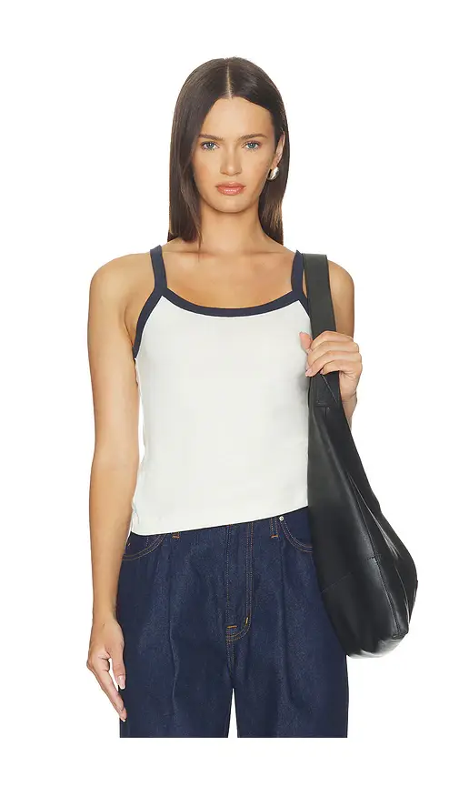 perfectwhitetee Cherry Cotton Ringer Tank | Image 1 perfectwhitetee Cherry Cotton Ringer Tank | Image 1