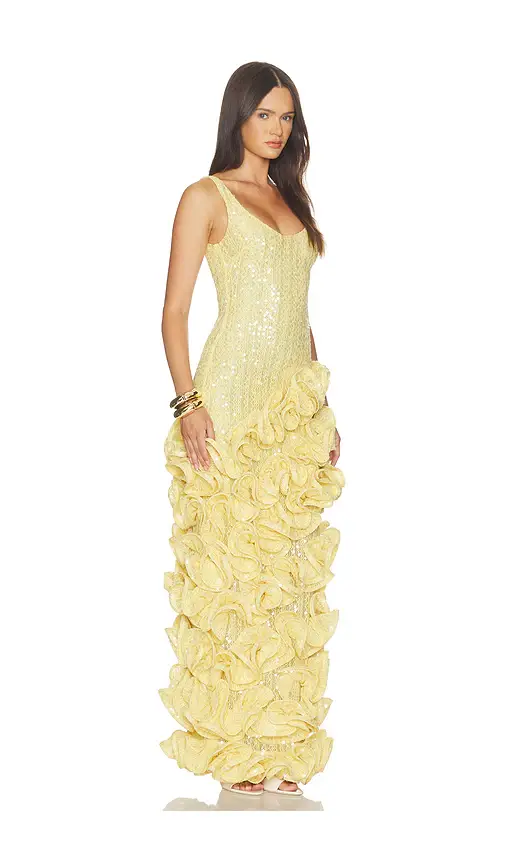 PatBo Lara Crochet Ruffle Midi Dress | Thumbnail 2
