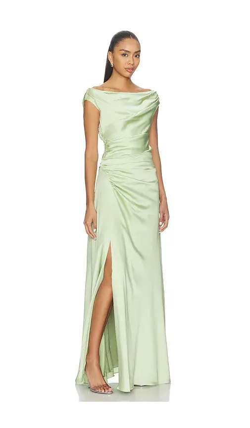 Simkhai Elinne Short Sleeve Gown | Thumbnail 2 Simkhai Elinne Short Sleeve Gown | Thumbnail 2