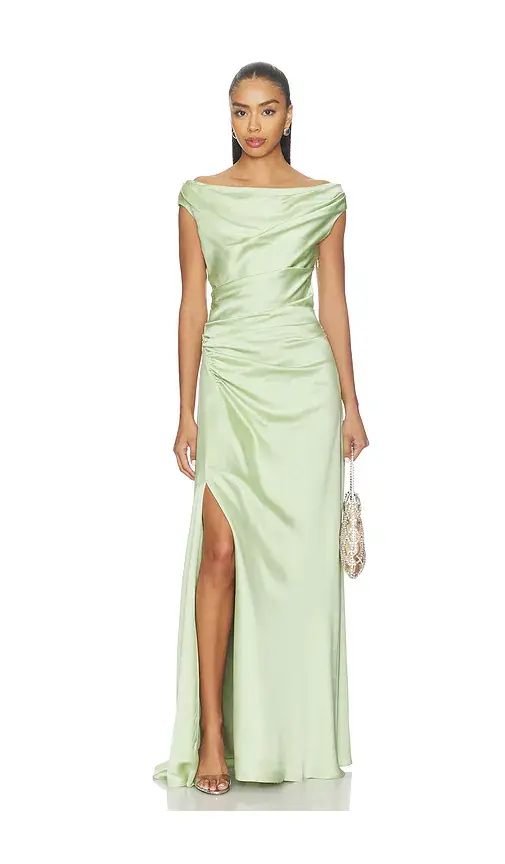 SIMKHAI Elinne Short Sleeve Gown | Image 1 SIMKHAI Elinne Short Sleeve Gown | Image 1