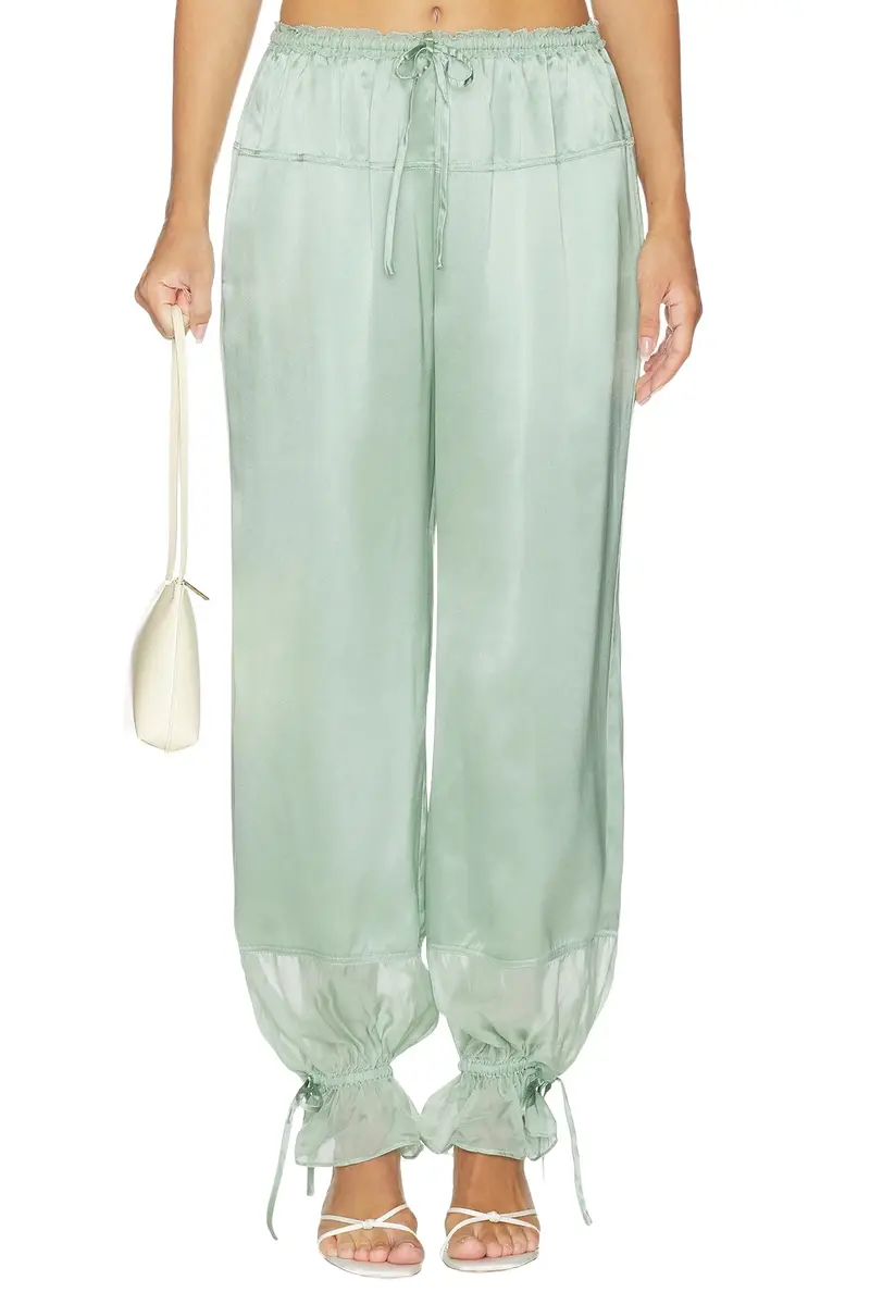 Camile Silk Cinched Pant Camile Silk Cinched Pant