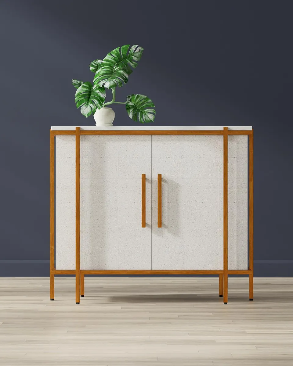 Sarreid Blakely 2-Door Faux Shagreen Chest | Thumbnail 4 Sarreid Blakely 2-Door Faux Shagreen Chest | Thumbnail 4