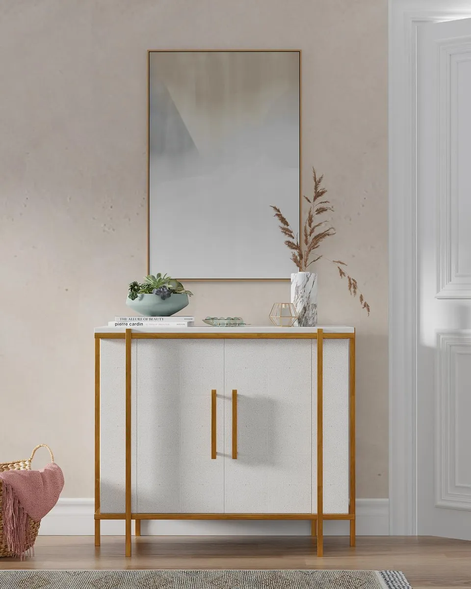 Sarreid Blakely 2-Door Faux Shagreen Chest | Thumbnail 6 Sarreid Blakely 2-Door Faux Shagreen Chest | Thumbnail 6