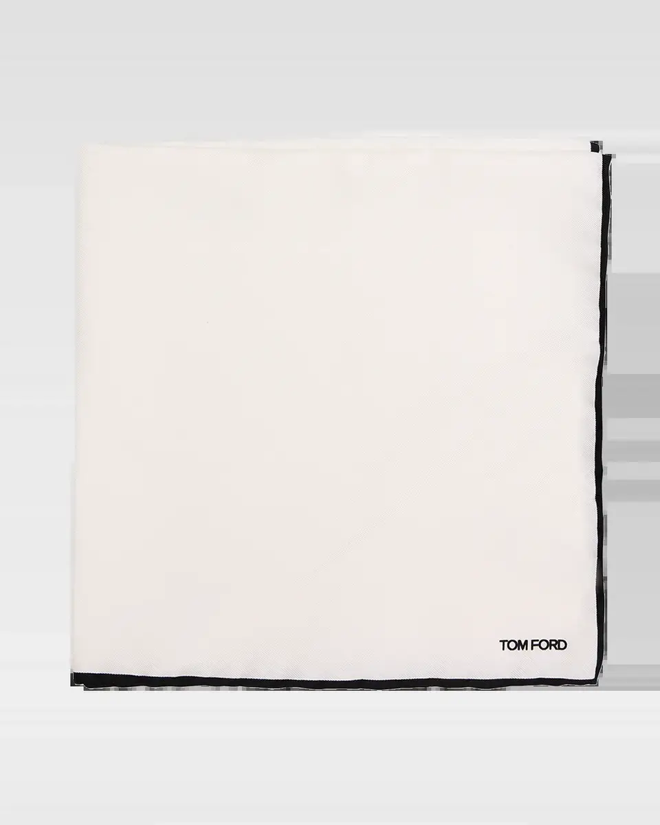 Tom Ford Men's Solid Classic Silk Pocket Square | Thumbnail 2