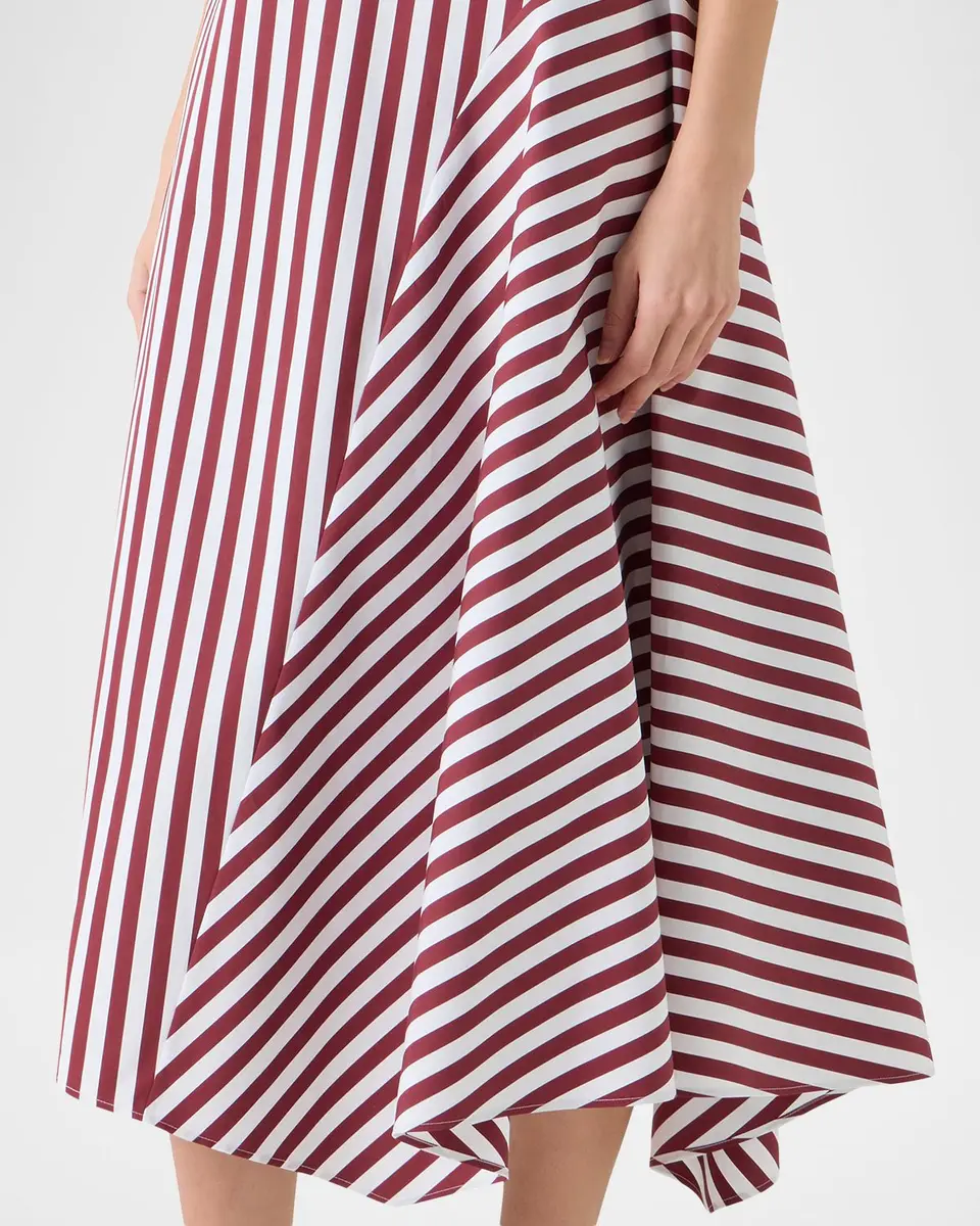 Akris punto Striped Cotton Poplin Cap-Sleeve Handkerchief Midi Shirtdress | Thumbnail 5 Akris punto Striped Cotton Poplin Cap-Sleeve Handkerchief Midi Shirtdress | Thumbnail 5