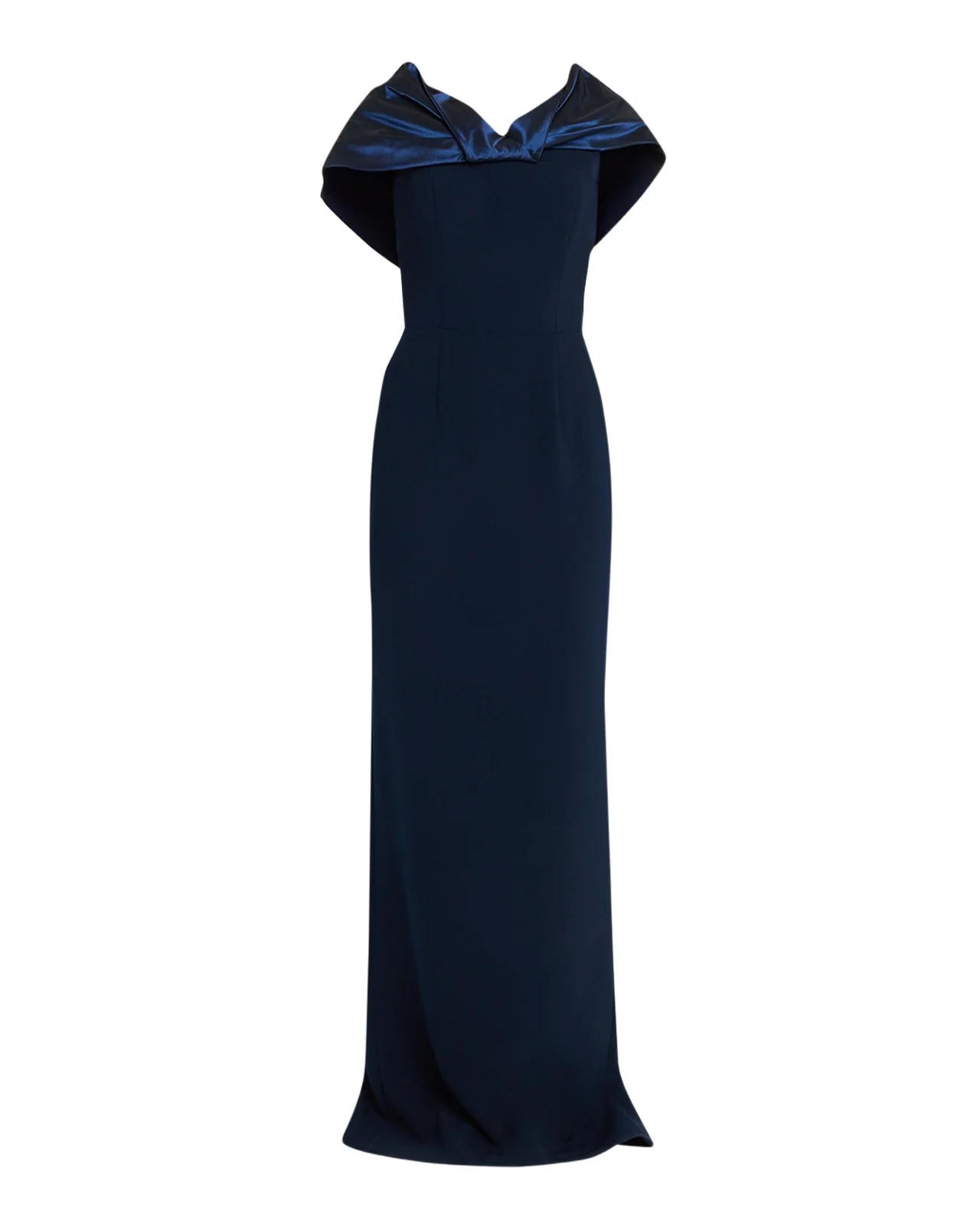 Off-Shoulder Taffeta Column Gown
