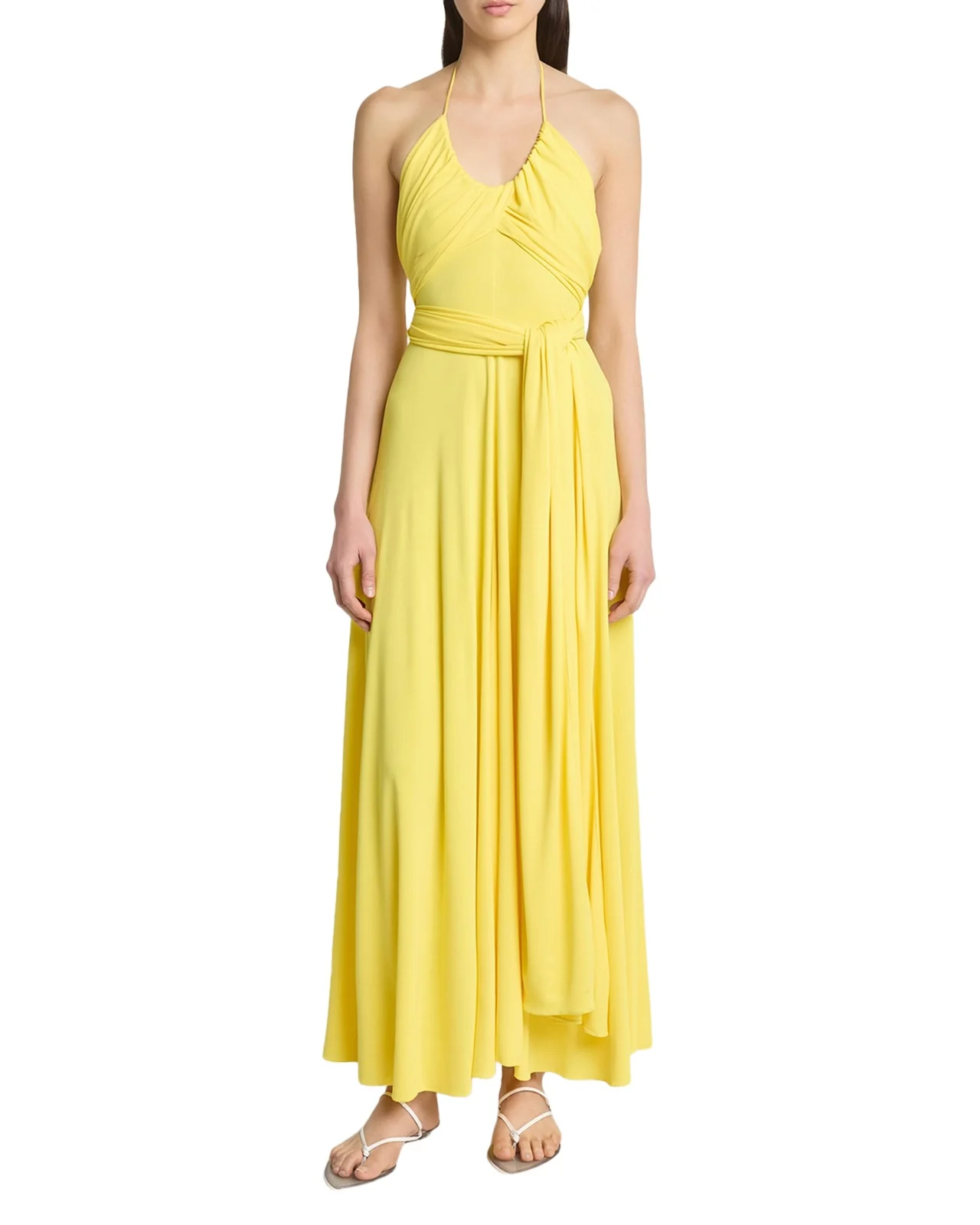 Crossover Wrap Jersey Halter Maxi Dress Crossover Wrap Jersey Halter Maxi Dress