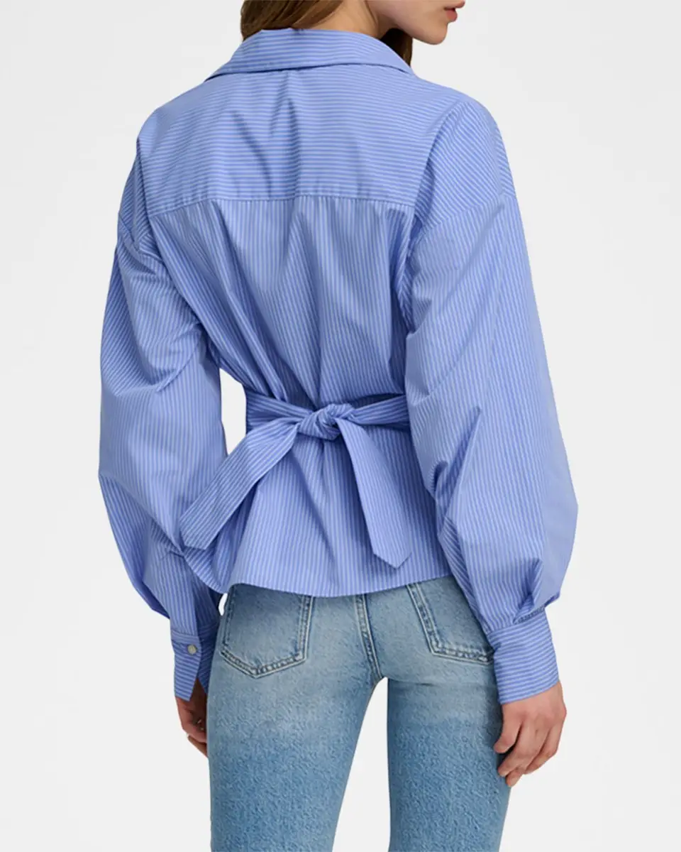 Favorite Daughter The Back Story Striped Tie-Back Shirt | Thumbnail 3 Favorite Daughter The Back Story Striped Tie-Back Shirt | Thumbnail 3