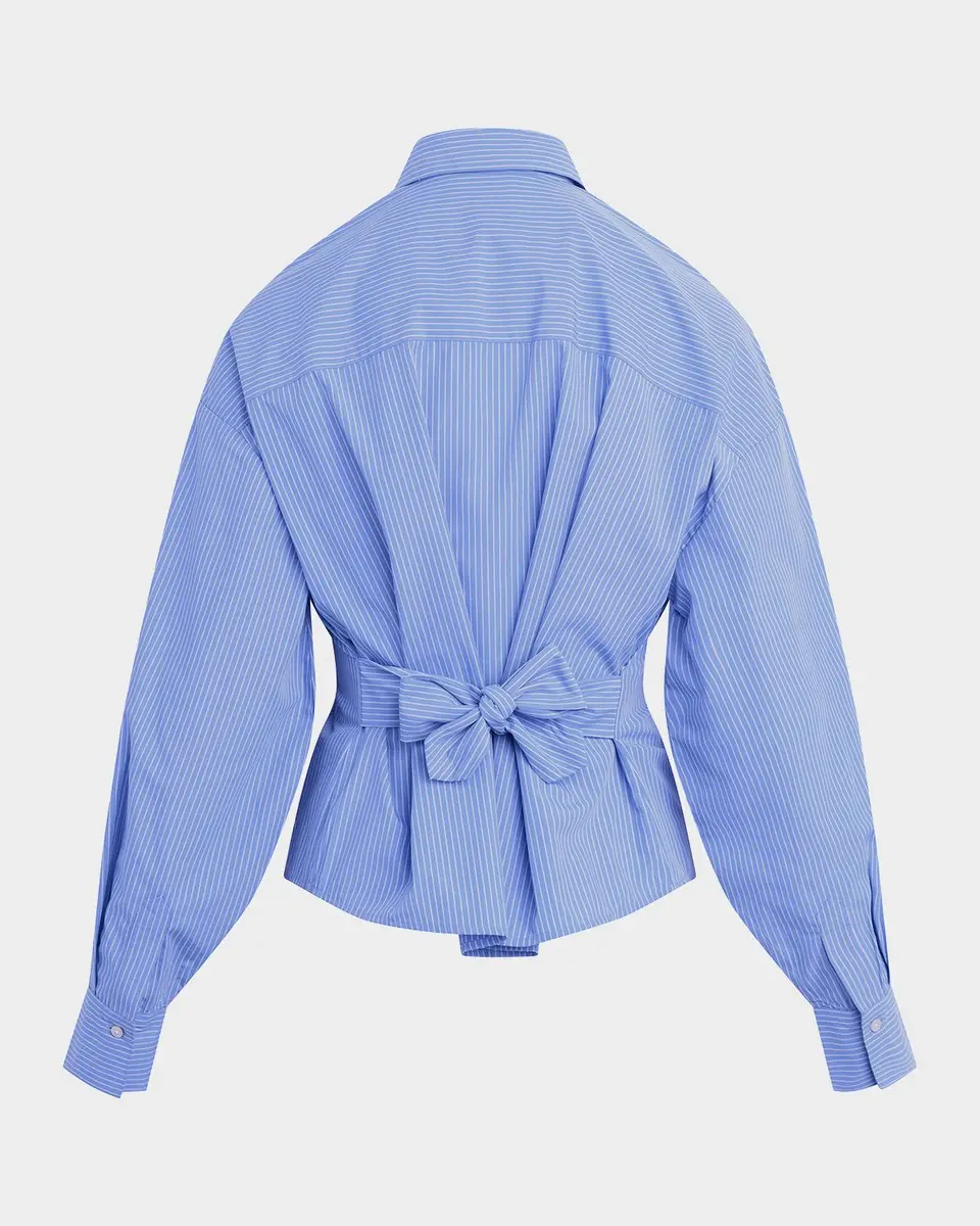 Favorite Daughter The Back Story Striped Tie-Back Shirt | Thumbnail 5 Favorite Daughter The Back Story Striped Tie-Back Shirt | Thumbnail 5