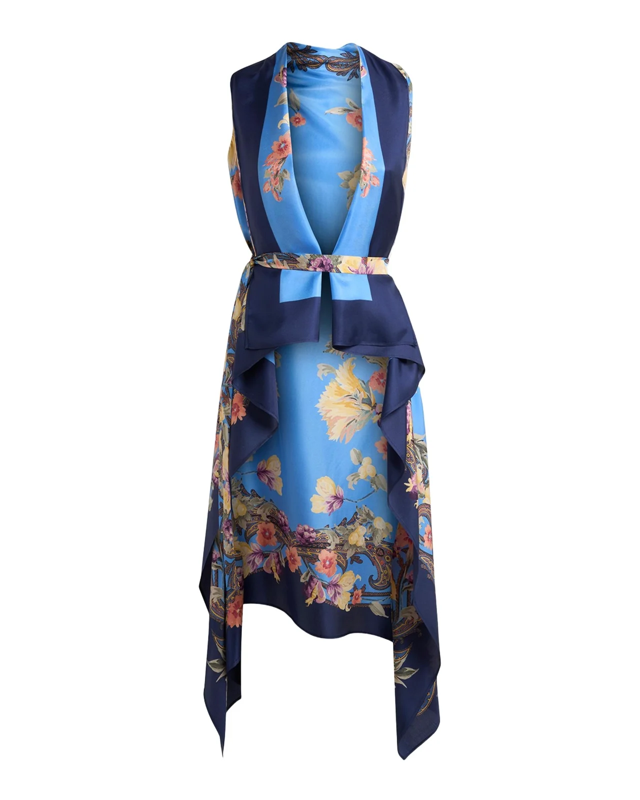 Etro Floral Silk Foulard Vest