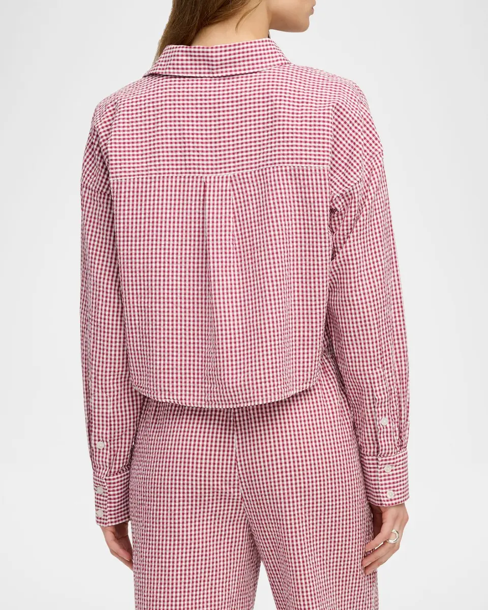Favorite Daughter The Crop Ex-Boyfriend Gingham Shirt | Thumbnail 3 Favorite Daughter The Crop Ex-Boyfriend Gingham Shirt | Thumbnail 3