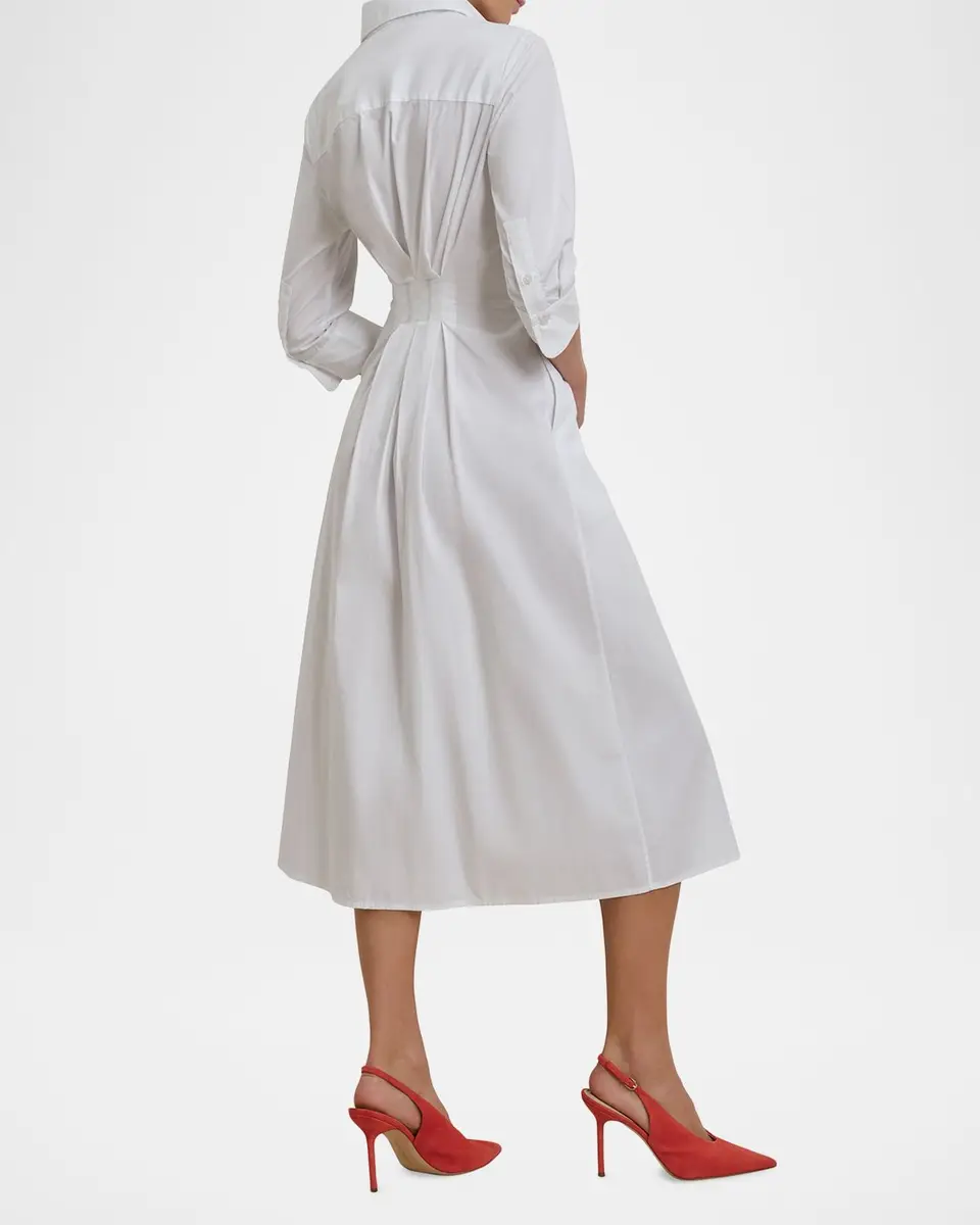 Favorite Daughter The Well Mannered Stretch Cotton Midi Dress | Thumbnail 3 Favorite Daughter The Well Mannered Stretch Cotton Midi Dress | Thumbnail 3