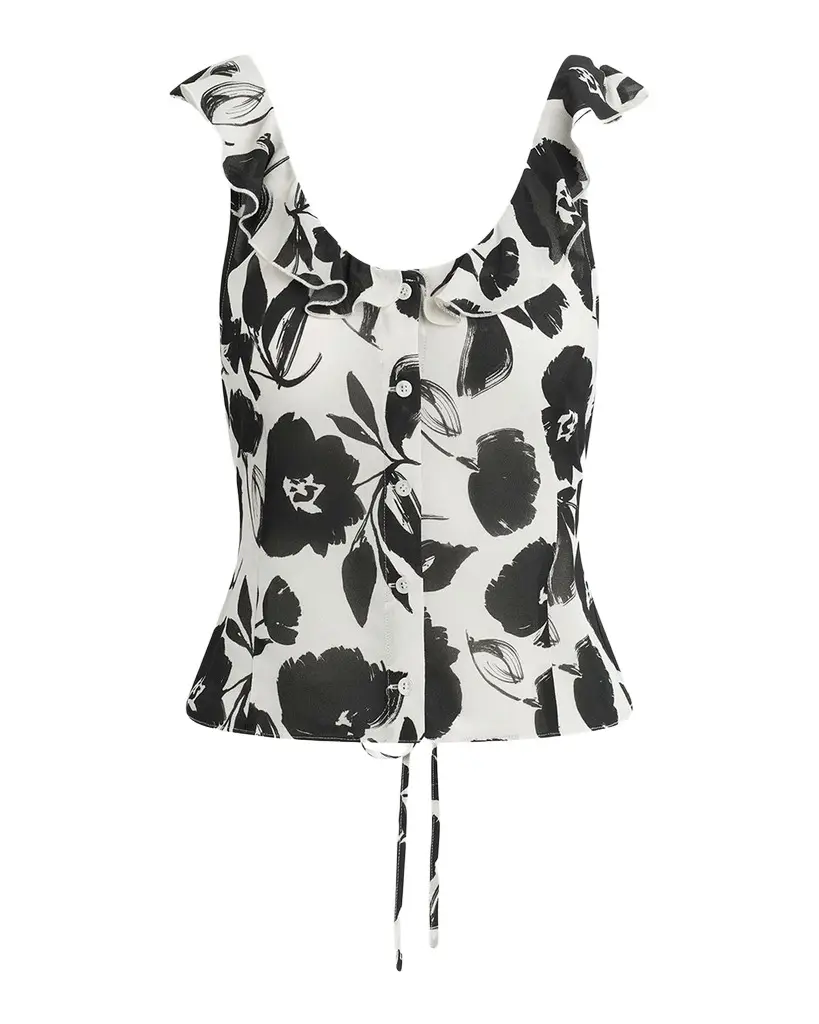 Favorite Daughter The Love Note Ruffled Sleeveless Georgette Top | Image 1 Favorite Daughter The Love Note Ruffled Sleeveless Georgette Top | Image 1