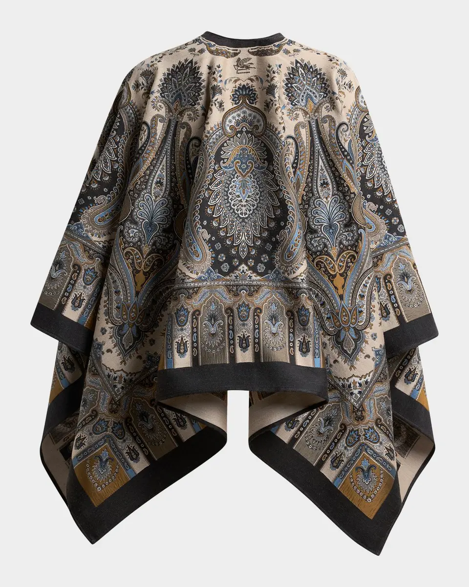 Etro Paisley Wool-Blend Cape | Thumbnail 5