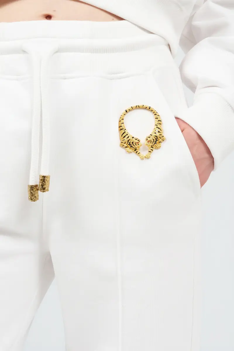 Roberto Cavalli White Roar Trousers | Thumbnail 5 Roberto Cavalli White Roar Trousers | Thumbnail 5