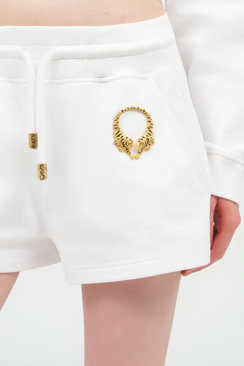 Roberto Cavalli White Roar Shorts | Thumbnail 5 Roberto Cavalli White Roar Shorts | Thumbnail 5