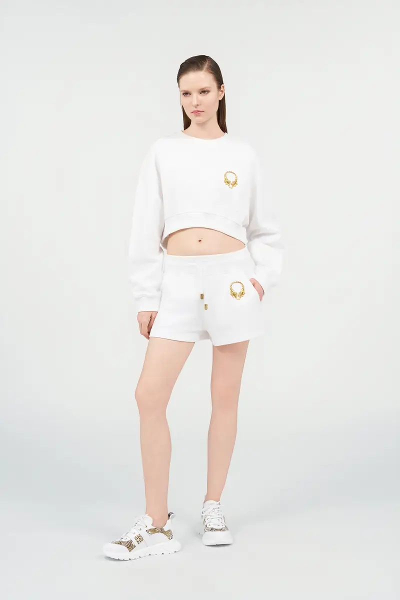 Roberto Cavalli White Roar Shorts | Thumbnail 7 Roberto Cavalli White Roar Shorts | Thumbnail 7
