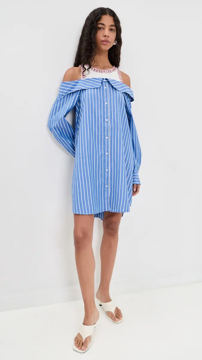 Essentiel Antwerp Jori Embellished Shirt Dress | Thumbnail 2