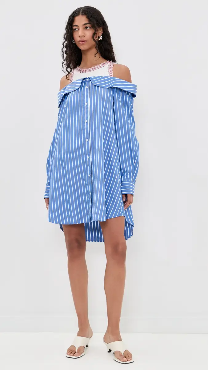 Essentiel Antwerp Jori Embellished Shirt Dress | Thumbnail 5
