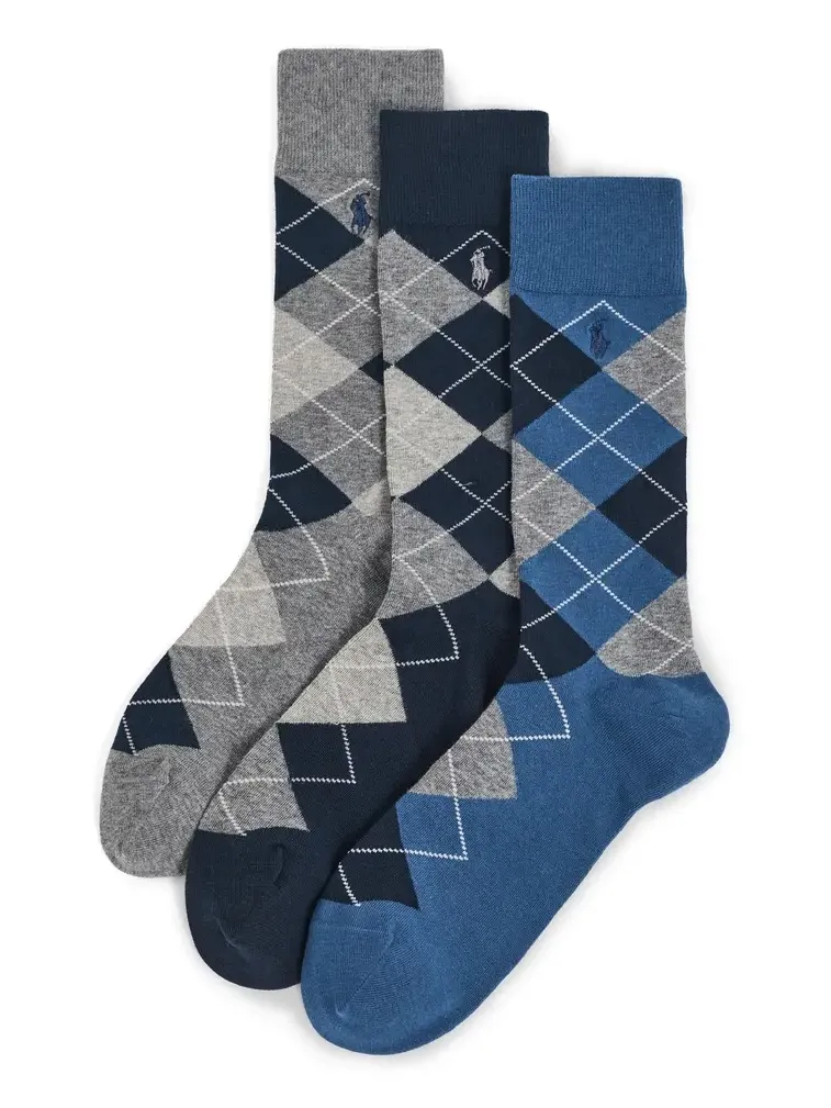 Argyle Slack Socks 3 Pack