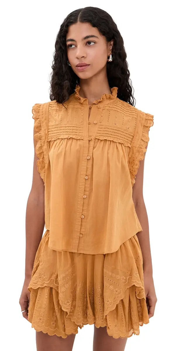 ISABEL MARANT ÉTOILE Dersia Top Caramel | Image 1 ISABEL MARANT ÉTOILE Dersia Top Caramel | Image 1