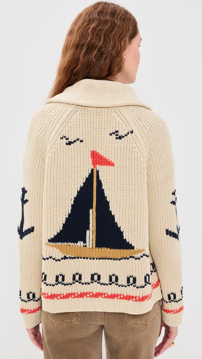 The Great. THE GREAT. The Sailboat Lodge Cardigan | Thumbnail 3 The Great. THE GREAT. The Sailboat Lodge Cardigan | Thumbnail 3