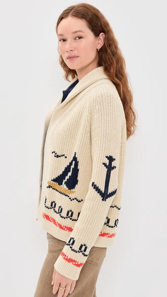 The Great. THE GREAT. The Sailboat Lodge Cardigan | Thumbnail 4 The Great. THE GREAT. The Sailboat Lodge Cardigan | Thumbnail 4