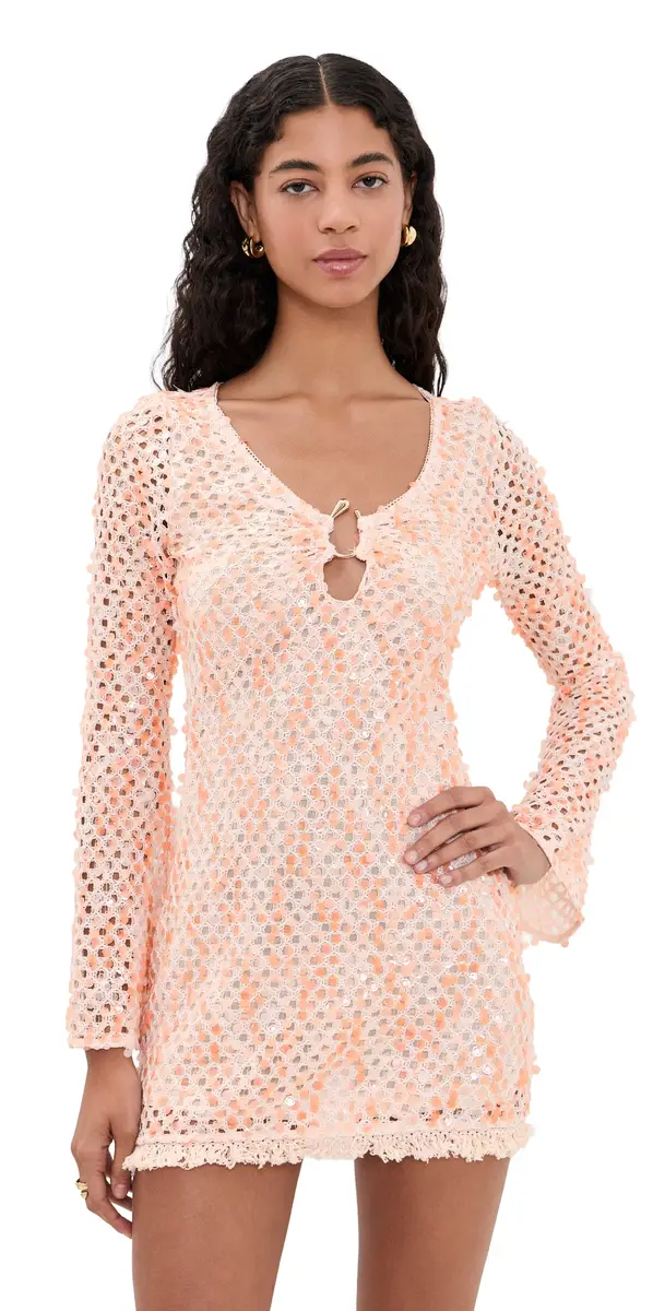 En Saison Gigi Mini Dress Peach M | Image 1 En Saison Gigi Mini Dress Peach M | Image 1