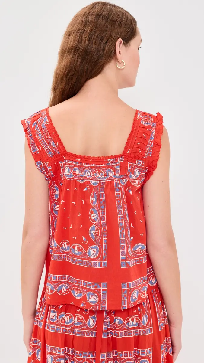 The Great. THE GREAT. The Victorian Pleat Tank Top | Thumbnail 3 The Great. THE GREAT. The Victorian Pleat Tank Top | Thumbnail 3
