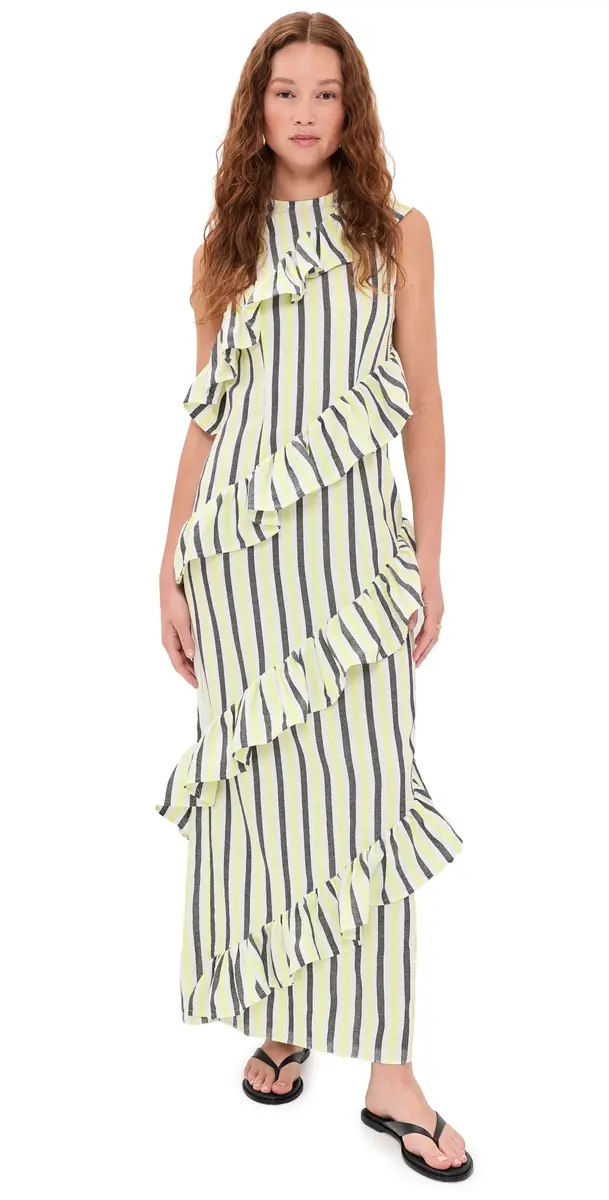Marrakshi Life The piral Ruffle Dress tripe 22 | Image 1 Marrakshi Life The piral Ruffle Dress tripe 22 | Image 1