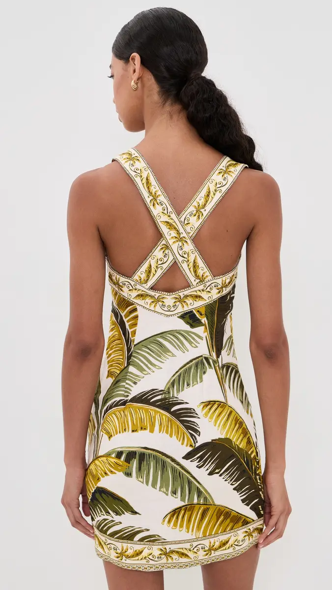 Farm Rio Trancoso Sand Linen Mini Dress | Thumbnail 3 Farm Rio Trancoso Sand Linen Mini Dress | Thumbnail 3
