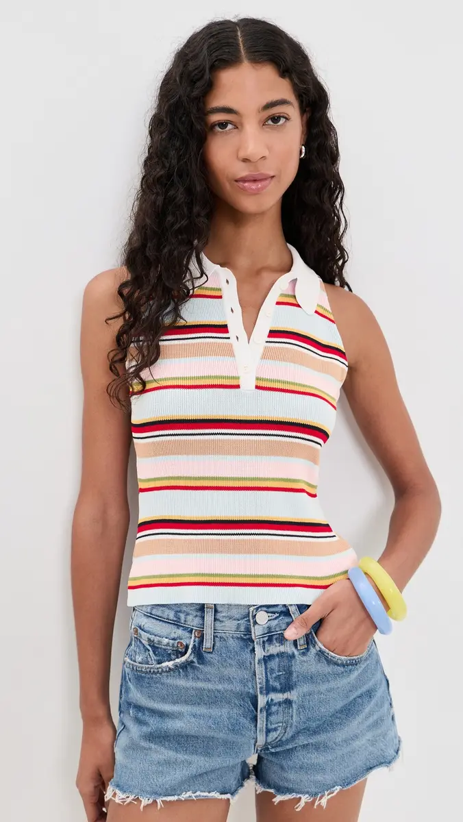 Rowing Blazers Halter Polo Tank Top | Thumbnail 2 Rowing Blazers Halter Polo Tank Top | Thumbnail 2