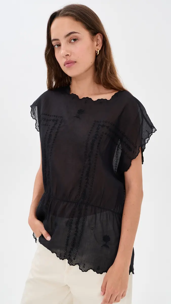 The Great. THE GREAT. The Scalloped Eyelet Tunic | Thumbnail 2 The Great. THE GREAT. The Scalloped Eyelet Tunic | Thumbnail 2