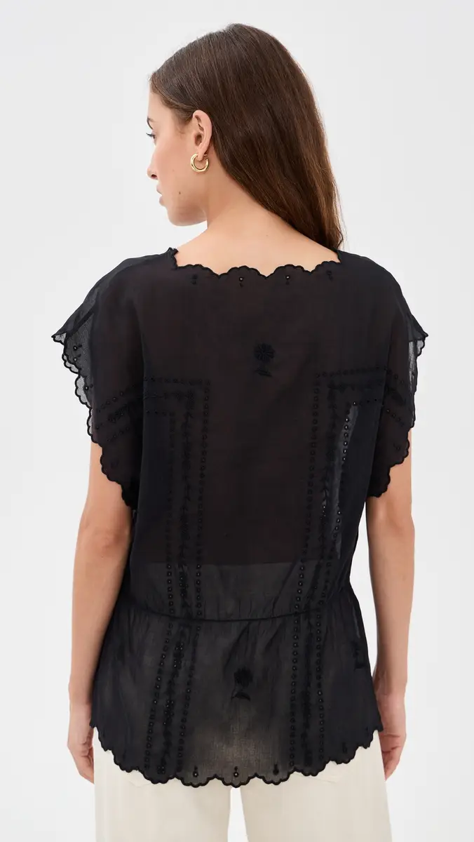 The Great. THE GREAT. The Scalloped Eyelet Tunic | Thumbnail 3 The Great. THE GREAT. The Scalloped Eyelet Tunic | Thumbnail 3