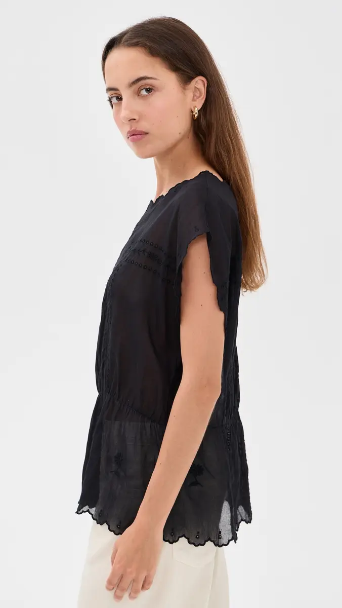 The Great. THE GREAT. The Scalloped Eyelet Tunic | Thumbnail 4 The Great. THE GREAT. The Scalloped Eyelet Tunic | Thumbnail 4