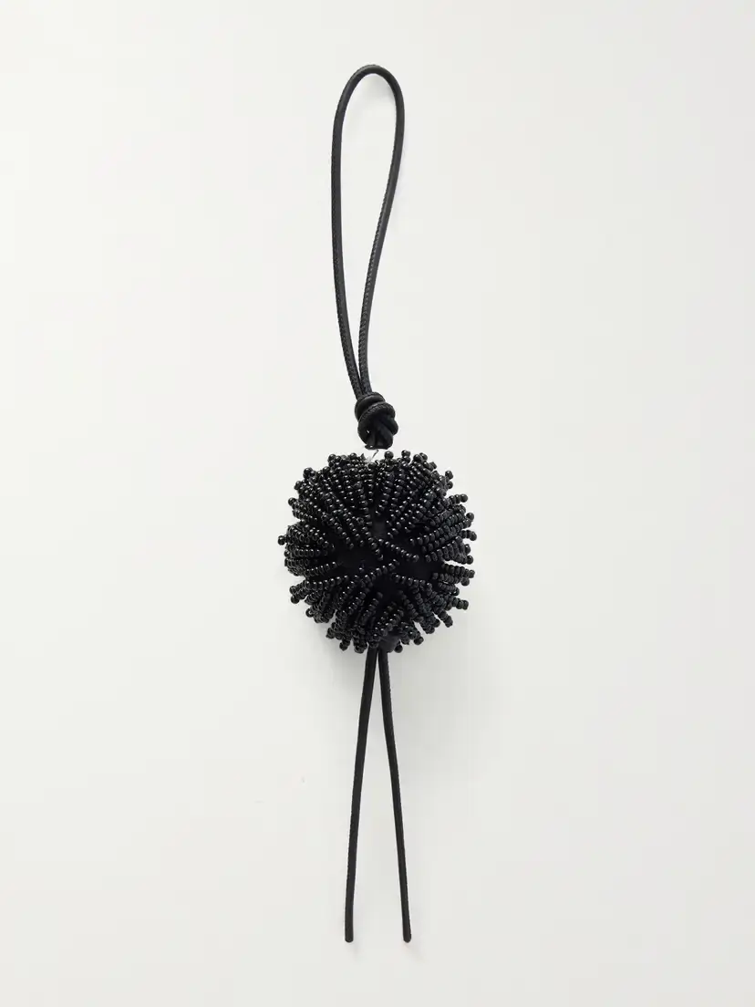 Loewe Hedgehog Bead-embellished Wool-felt And Leather Bag Charm | Thumbnail 3 Loewe Hedgehog Bead-embellished Wool-felt And Leather Bag Charm | Thumbnail 3