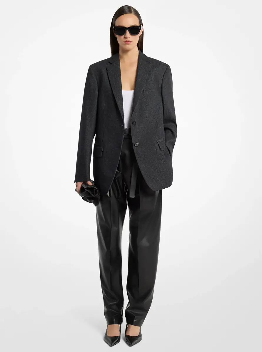 Michael Kors Collection Nico Wool Blazer in Black | Thumbnail 2 Michael Kors Collection Nico Wool Blazer in Black | Thumbnail 2