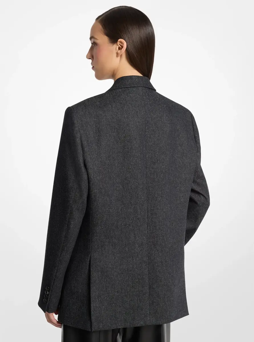 Michael Kors Collection Nico Wool Blazer in Black | Thumbnail 3 Michael Kors Collection Nico Wool Blazer in Black | Thumbnail 3