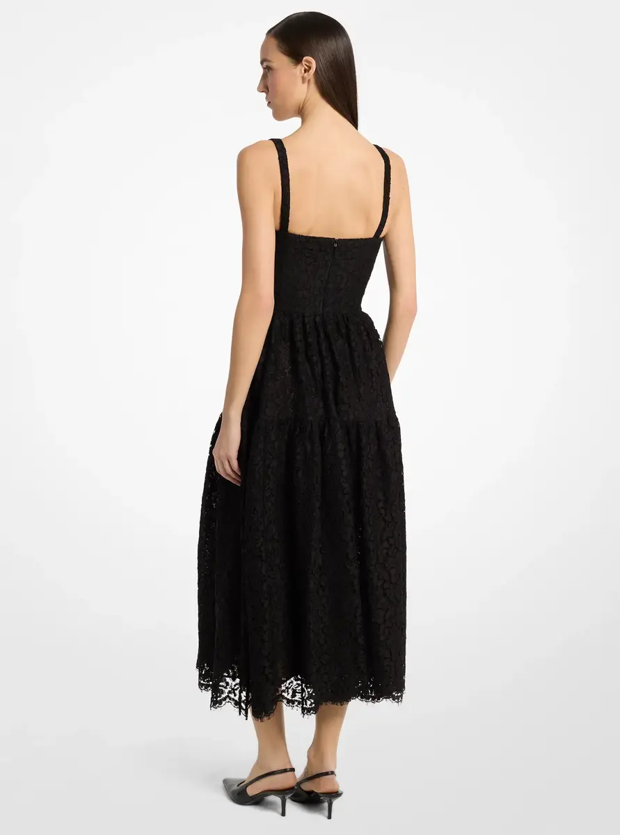 Michael Kors Collection Floral Lace Sweetheart Dress in Black | Thumbnail 2 Michael Kors Collection Floral Lace Sweetheart Dress in Black | Thumbnail 2