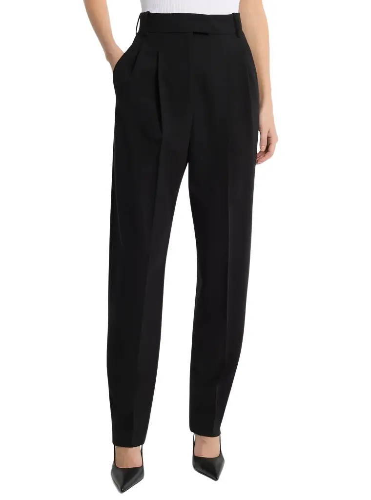 Michael Kors Collection Dru Pleated Stretch Tissue Wool Crepe Trousers | Image 1 Michael Kors Collection Dru Pleated Stretch Tissue Wool Crepe Trousers | Image 1