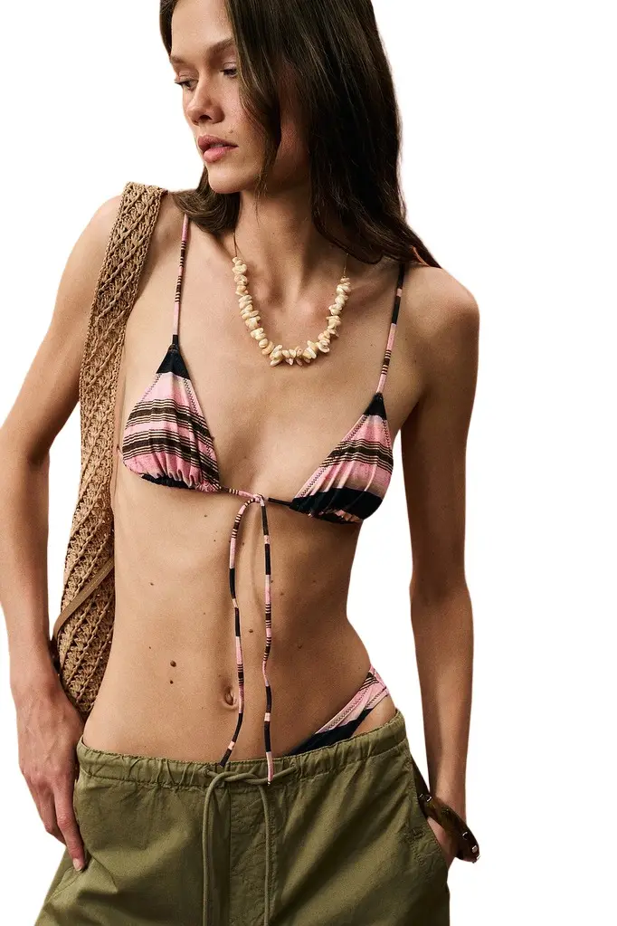 Heavy Manners for FWRD Triangle Front Tie Bikini Top | Image 1 Heavy Manners for FWRD Triangle Front Tie Bikini Top | Image 1