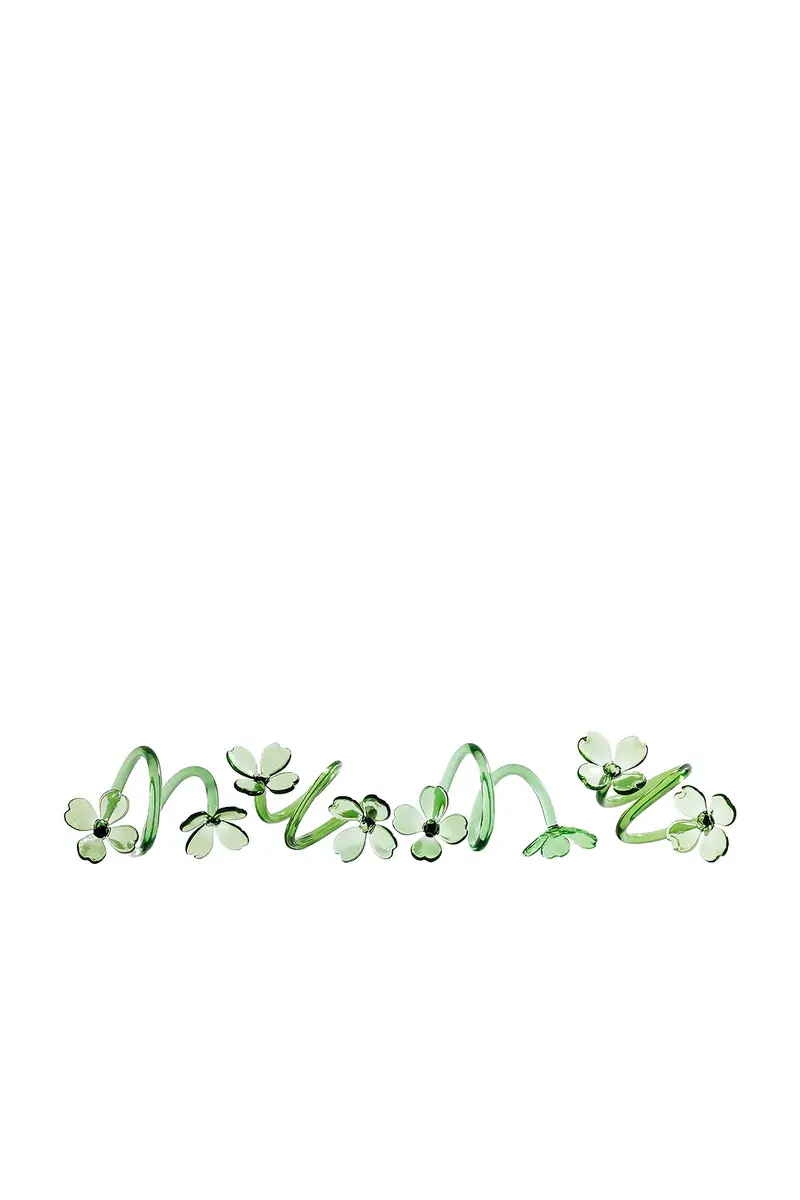 The Favorites Botanica Glass Flower Napkin Rings Set Of 4 | Thumbnail 2 The Favorites Botanica Glass Flower Napkin Rings Set Of 4 | Thumbnail 2