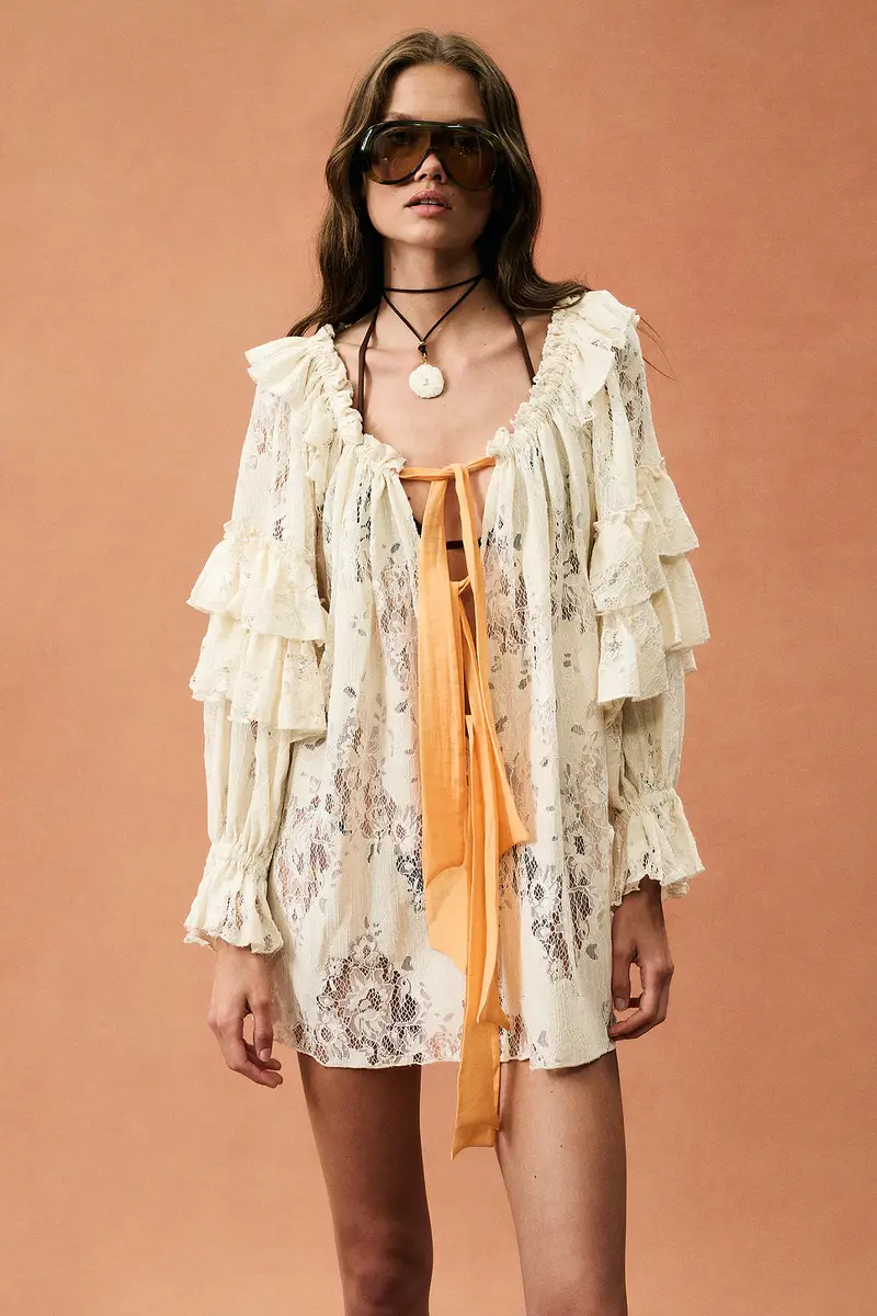 SIEDRÉS for FWRD Ruffle Lace Mini Dress | Thumbnail 2 SIEDRÉS for FWRD Ruffle Lace Mini Dress | Thumbnail 2