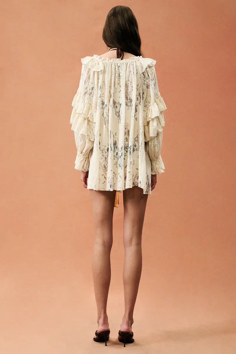 SIEDRÉS for FWRD Ruffle Lace Mini Dress | Thumbnail 4 SIEDRÉS for FWRD Ruffle Lace Mini Dress | Thumbnail 4