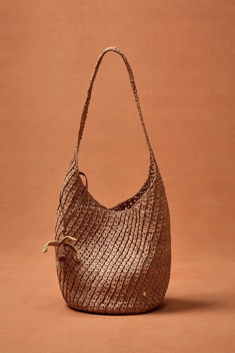 Helen Kaminski for FWRD Lani Raffia Crochet Bucket Bag With Palm Tree Charm | Thumbnail 5 Helen Kaminski for FWRD Lani Raffia Crochet Bucket Bag With Palm Tree Charm | Thumbnail 5