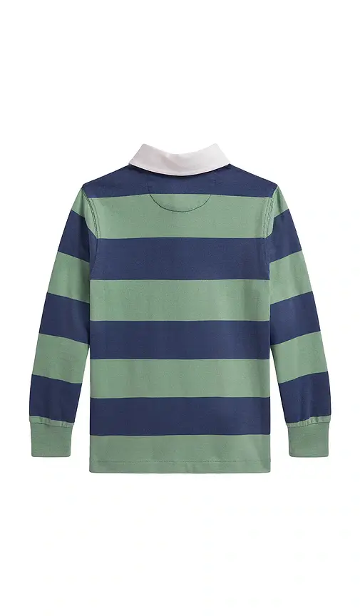 Polo Ralph Lauren Kids Long Sleeve Cotton Jersey Striped Rugby Shirt | Thumbnail 2